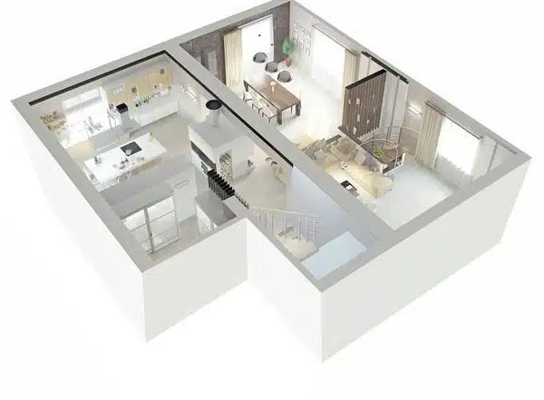 Schematisation maison en 3d